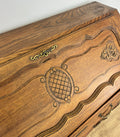 Secretaire Writing Desk Vintage French Louis Oak Rare Bureaux Cabinet LOT 63187