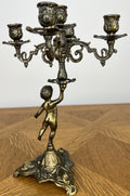 Candelabra Vintage French Cherub 5 Arm Ornate Candle Holder LOT 60579