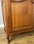 Wardrobe Vintage French Louis Style Oak Two Door Carved Armoire Cabinet LOT 61026