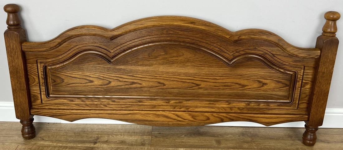 Footboard Vintage French Style Oak Double Bed Carved Footboard LOT 61830