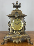 Clock Vintage French Style Mantel Clock Garniture With Candelabras LOT 46493