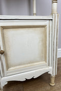 Bedside Table Antique French Style Marble Top Oak Cabinet Nightstand LOT 62249