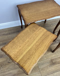 Nested Tables Vintage French Louis Oak Set of Three Carved Tables LOT 6498