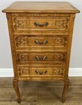 Chest of Drawers Vintage French Louis Oak 4 Drawers Carved Cabinet LOT 62310