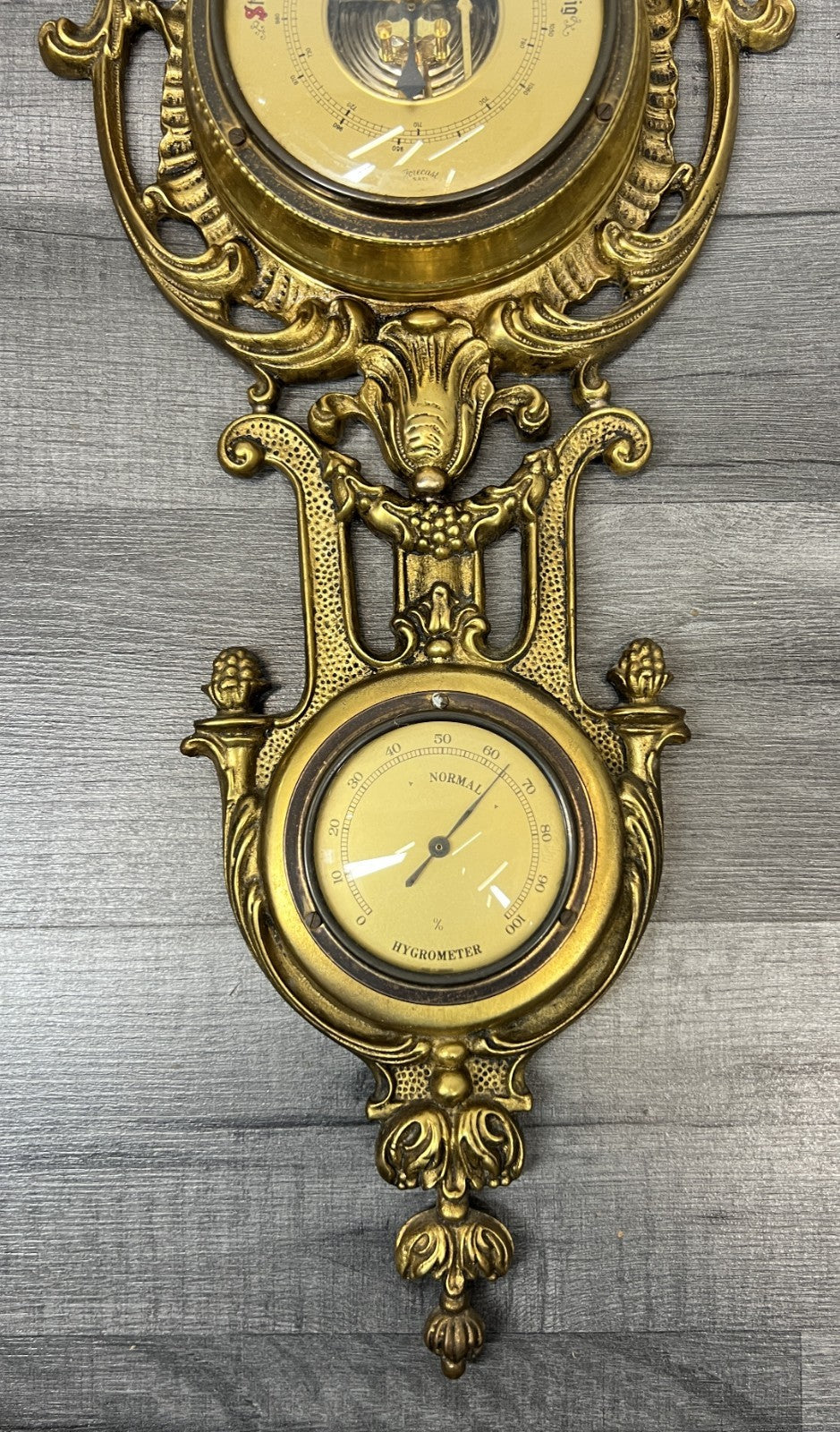 Barometer Vintage French Weather Station Thermometer Hygrometer LOT 44240