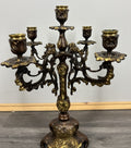 Candelabra Vintage French Brass 5 Arm Ornate Rococo Candle Holder LOT 44313