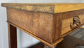 Cabinet Antique French Style Oak Carved Table with Two Drawers LOT 480010