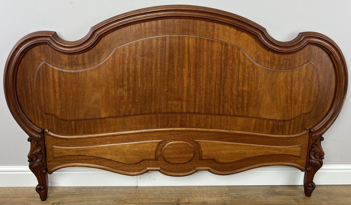 Footboard Antique French Style Walnut Double Bed Carved Footboard LOT 64470