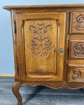 Cabinet Vintage French Louis XVI Oak Carved with 3 Drawers Sideboard LOT 44552