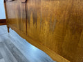 Bed Vintage French Louis XVI Oak Double Bed Frame Carved Headboard LOT 30138