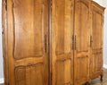 Wardrobe Vintage French Louis XVI Style Oak Four Door Carved Armoire LOT 6504