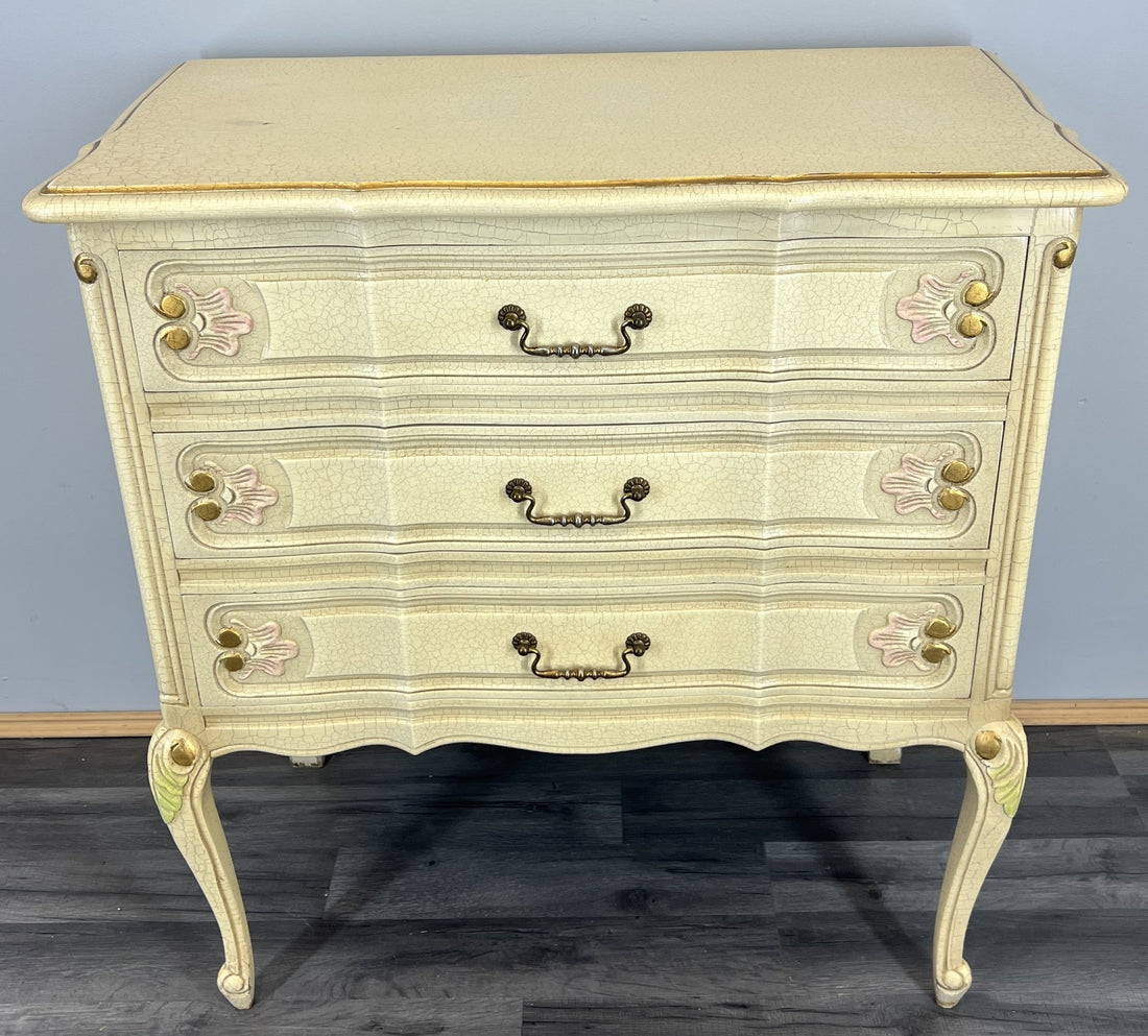 Chest of Drawers Vintage French Louis Shabby Chic 3 Drawers Cabinet LOT 44990