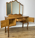 Dressing Table with Mirror Vintage French Oak Louis Vanity Table Makeup LOT 632011