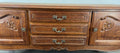 Cabinet Vintage French Louis Oak Carved Doors & Drawers Sideboard LOT 44003
