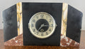 Clock Vintage French Style Art Deco Marble Mantel Clock Set LOT 47641