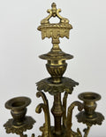 Pair of Candelabra Antique French Style Brass Five Arm Candle Holders LOT 60259