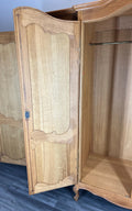 Wardrobe Vintage French Louis XVI Oak 4 Door  Armoire with Shelves LOT 416012