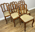 Dining Chairs Vintage French Louis Style Oak Set of 6 Upholstered Seats LOT 63442