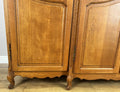 Wardrobe Vintage French Louis XVI Style Oak Four Door Carved Armoire LOT 48317