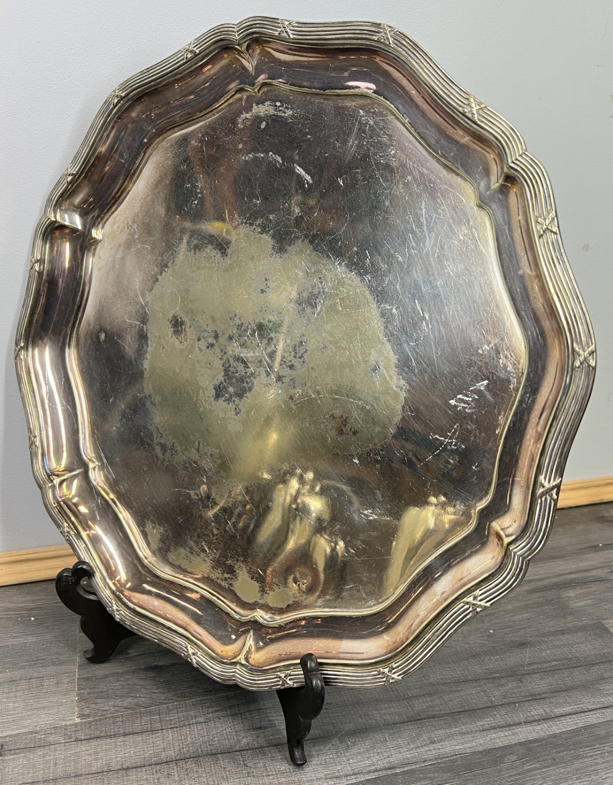 Vintage French Tea and Coffee Set Silver Plated 6-Piece with Tray LOT 441714