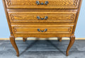 Chest of Drawers Vintage French Louis XVI Style Oak Carved Cabinet LOT 37734