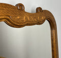 Vintage French Style Carved Wall Mirror Oak Ornate Wall Frame LOT 45456