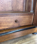 Wardrobe Antique French Style Walnut Two Door Carved Armoire Cabinet LOT 613218