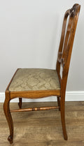 Dining Chairs Vintage French Louis Style Oak Set Upholstered Seats LOT 488511