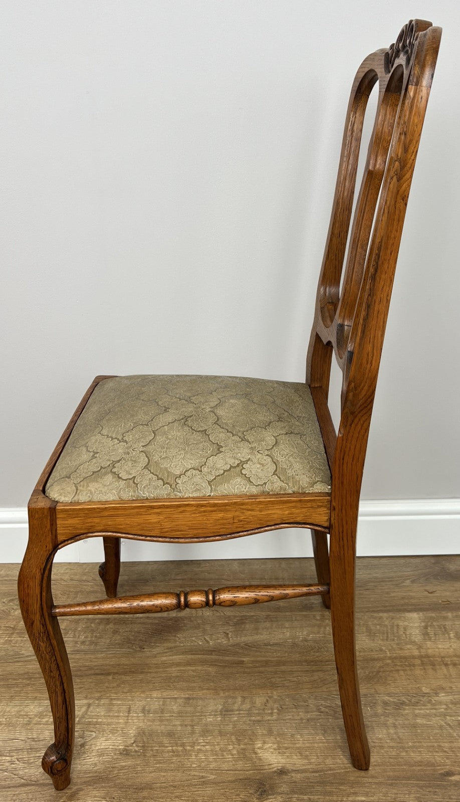 Dining Chairs Vintage French Louis Style Oak Set Upholstered Seats LOT 488511