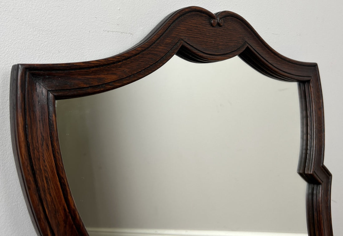 Mirror Vintage French Style Oak Carved Decorative Frame Wall Mirror LOT 63270