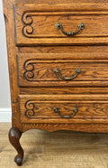 Chest of Drawers Vintage French Louis Oak 3 Drawers Carved Cabinet LOT 62705