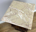 Pair of Bedside Tables Antique French Marble Top Carved Oak Cabinets LOT 49189