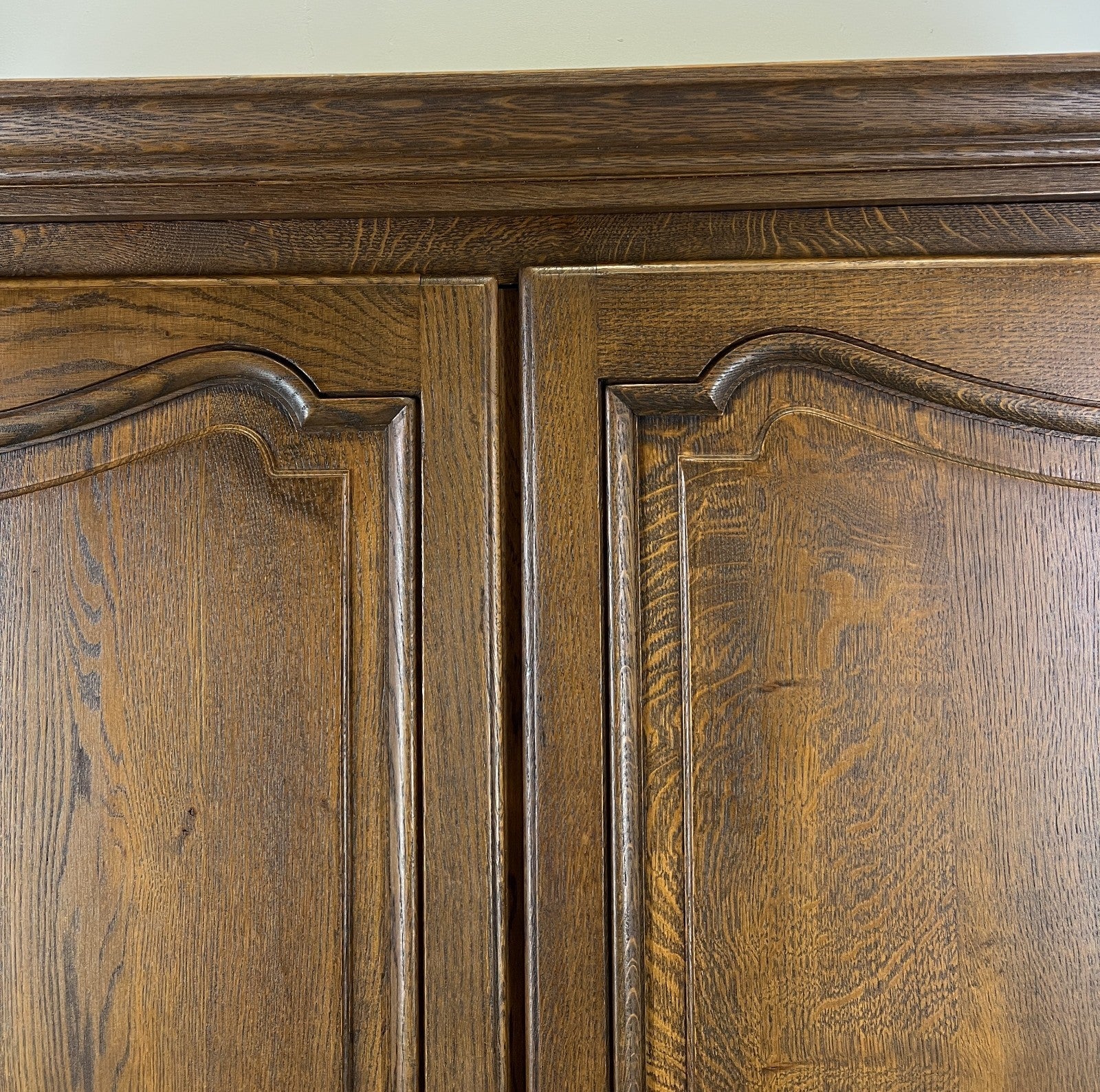 Wardrobe Vintage French Louis XVI Oak Double Door Carved Armoire LOT 48025