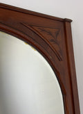 Mirror Antique French Style Oak Arched Carved Large Wall Mirror LOT 6530
