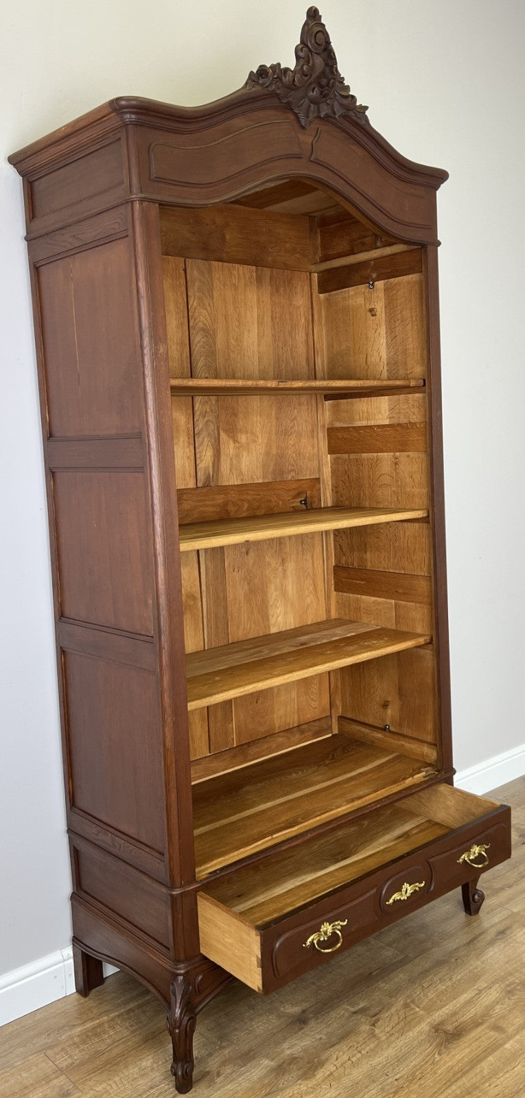 Bookcase Antique French Style Oak Display Cabinet Carved Sideboard LOT 61551