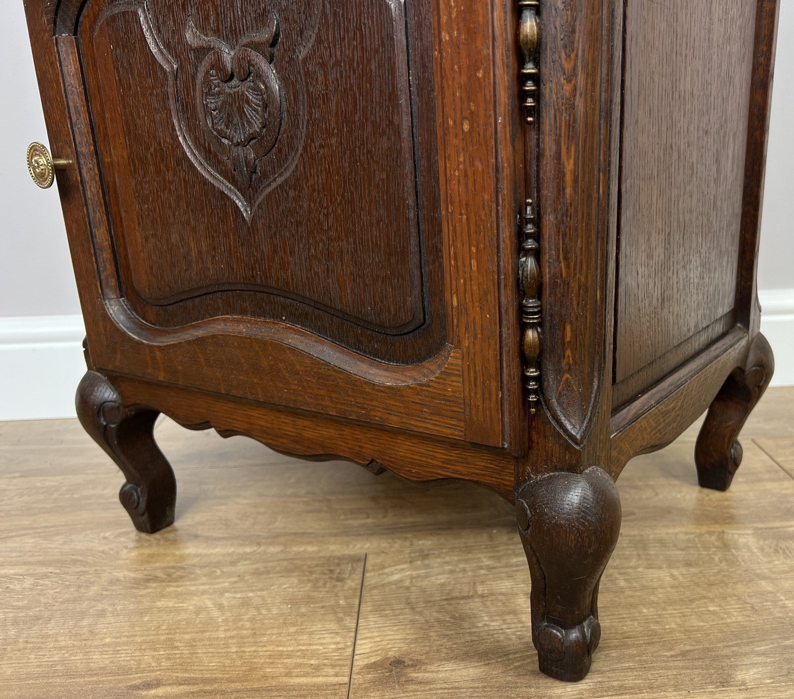 Bedside Table Vintage French Louis XVI Oak Cabinet Cupboard Nightstand LOT 62337