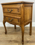 Pair of  Bedside Tables Vintage French Louis Oak Nightstands Cabinets LOT 48642