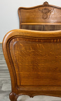 Louis XV Style Vintage French oak Double Bed (LOT 2512)2