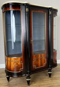 Cabinet Vintage French Style Empire Display Cabinet Marble Top Glass LOT 49772