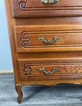 Chest of Drawers Vintage French Louis Oak 3 Drawer Carved Cabinet LOT 44655