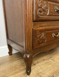Chest of Drawers Vintage French Louis XVI Style Oak Carved Cabinet LOT 49206