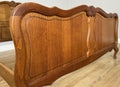 Bed Vintage French Louis XVI Double Bed Frame Oak Carved Headboard LOT 64089