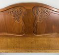 Bed Vintage French Louis XVI Double Bed Frame Oak Carved Headboard LOT 46109