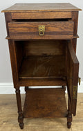 Bedside Table Antique French Style Oak Cabinet Carved Nightstand LOT 63933