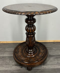 Plant Stand Vintage French Carved Round Pedestal Ornate Table LOT 44281