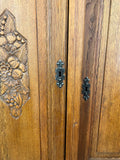 Sideboard Antique French Marble Top Cabinet Carved Storage Cupboard LOT 237110