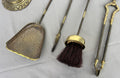 Fireplace Set Vintage French Style Brass 5 Piece Companion Set LOT 6445
