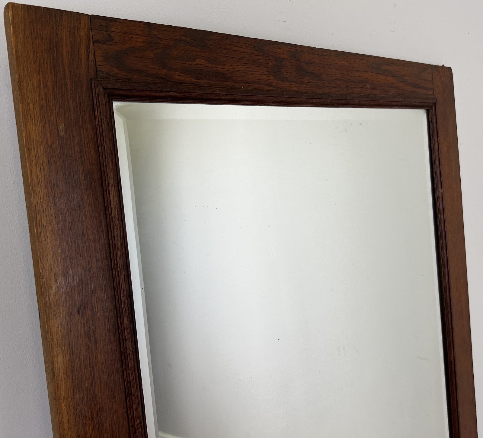 Mirror Antique French Style Wall Mirror Oak Carved Decorative Frame LOT 61959