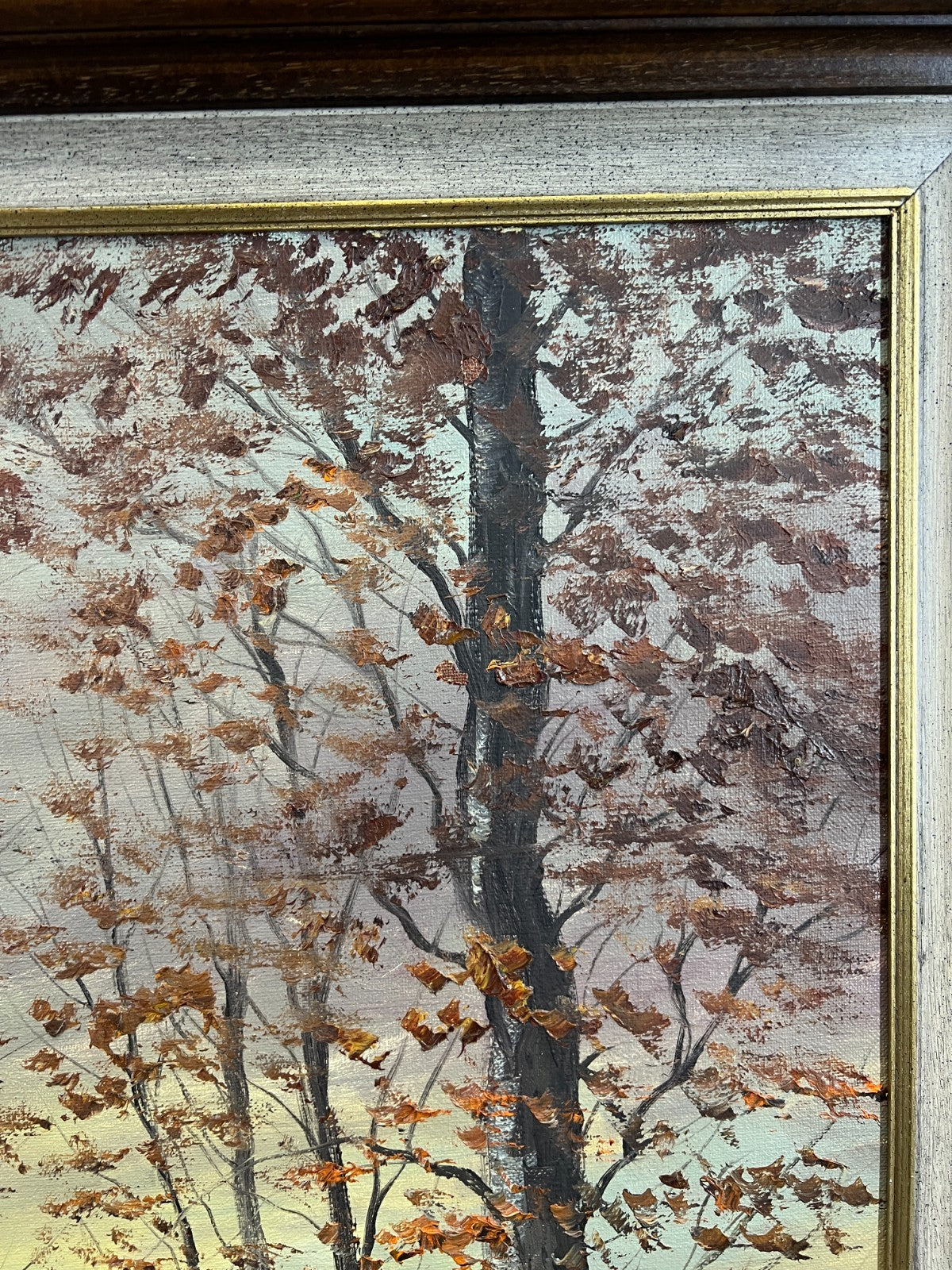 Vintage French Oil Painting Landscape Signed Framed Nature Art LOT 46273