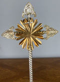 Crucifix Vintage French Style Religious Cross Gilt Detail Stand LOT 465311